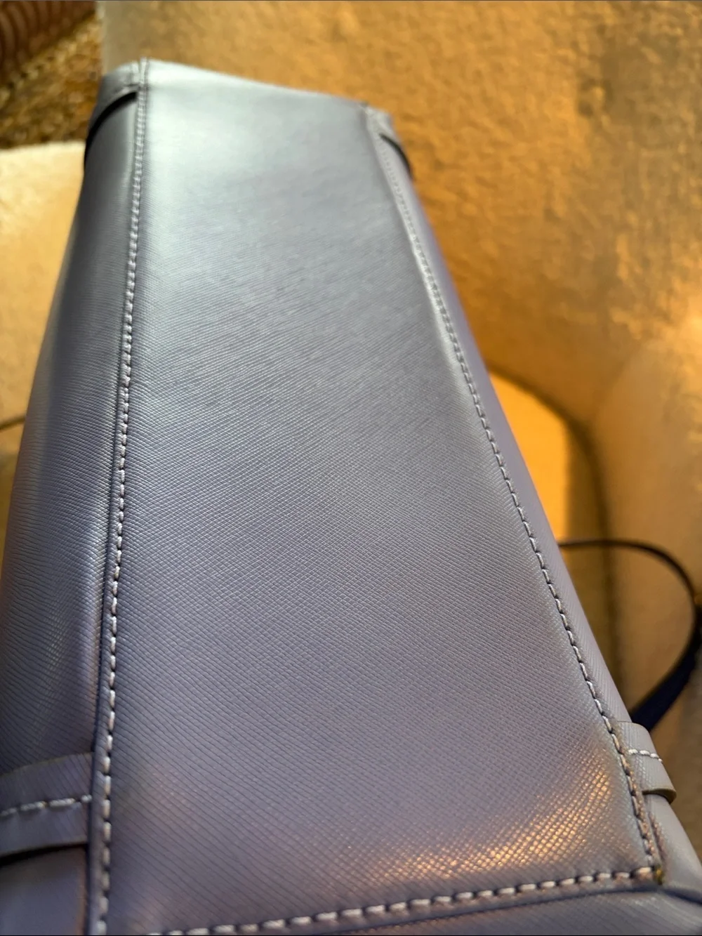 Coach Peyton Rare Periwinkle Leather Tote with Detachable Crossbody Strap